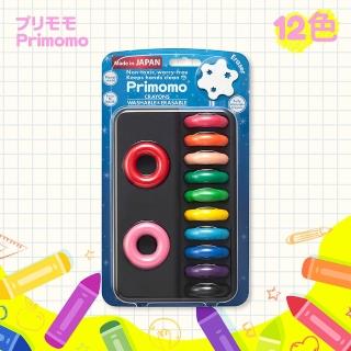【Primomo】普麗貓趣味蠟筆12色 - 附橡皮擦(圓圈)