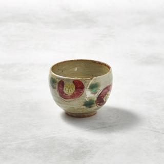 【有種創意食器】日本美濃燒 - 手感和風茶杯 - 山茶花