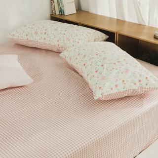 【絲薇諾】MIT精梳純棉 格紋 三件式 枕套床包組 布萊梅(雙人加大)