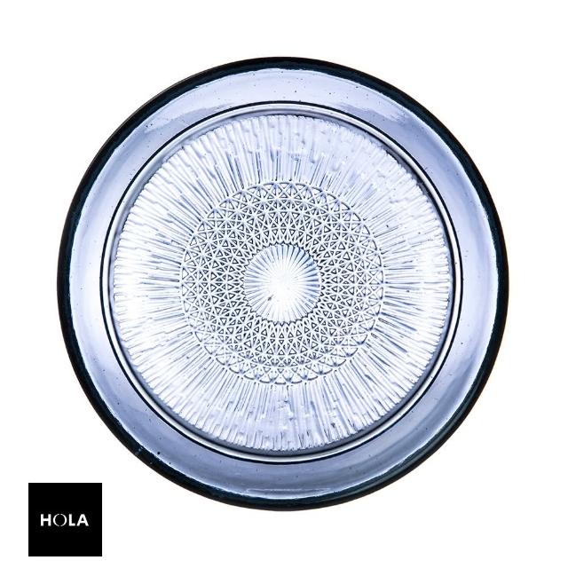 【HOLA】丹麥Bitz 玻璃餐盤18cm 藍