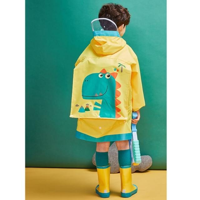 【韓國lemonkid】牛津布造型雨衣-黃色恐龍