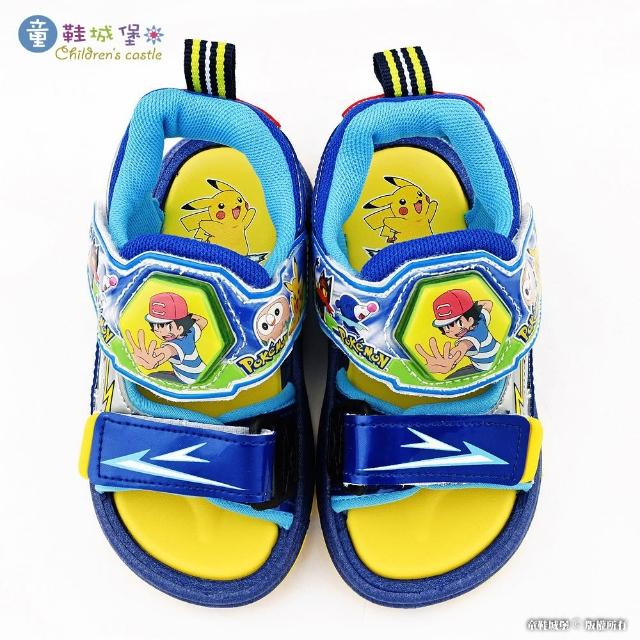 【童鞋城堡】小智LED燈涼鞋 神奇寶貝 寶可夢(PA3568-藍)