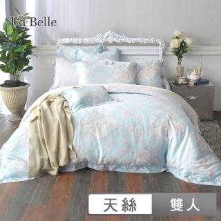 【La Belle】《冰沁花園》雙人天絲防蹣抗菌舖棉兩用被床包組