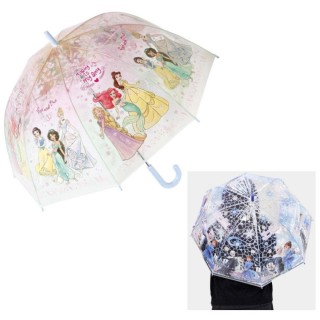 【Skater】公主 冰雪奇緣 寶可夢 兒童卡通直傘 透明罩式直傘 雨傘(平行輸入)