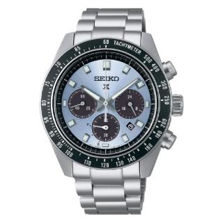 【SEIKO 精工】SpeedTimer 太陽能計時潮流腕錶/冰藍熊貓 41.4mm(V192-0AH0U\SSC935P1)