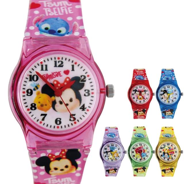 【Disney 迪士尼】可愛Tsum Tsum系列歡樂角色矽膠錶