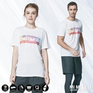 【MI MI LEO】品牌潑墨T恤-粉彩LOGO(#LOGO #LOGOT恤 #吸濕排汗 #MIT)
