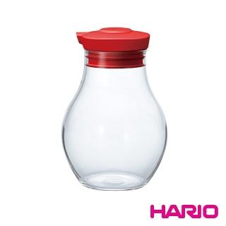 【HARIO】按壓式調味罐180酒紅 / OMPS-180-R