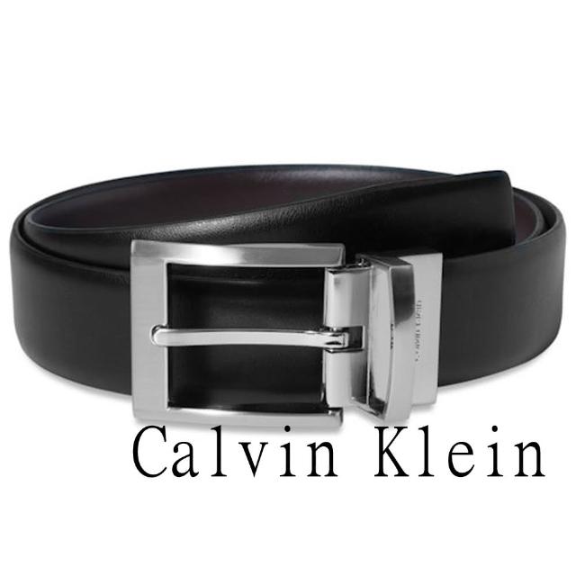 【Calvin Klein】2020男時尚經典黑棕色兩用皮帶-網(預購)