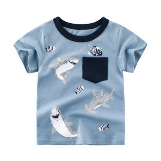 【Baby 童衣】兒童T恤 前口袋鯊魚短袖上衣 88474(共一色)