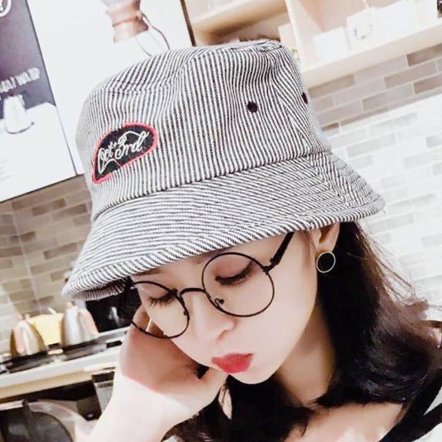 【PS Mall】韓版風條紋字母大簷漁夫帽(G1012)