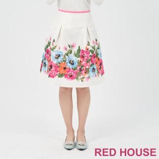 【RED HOUSE 蕾赫斯】優雅花繪裙(共2色)