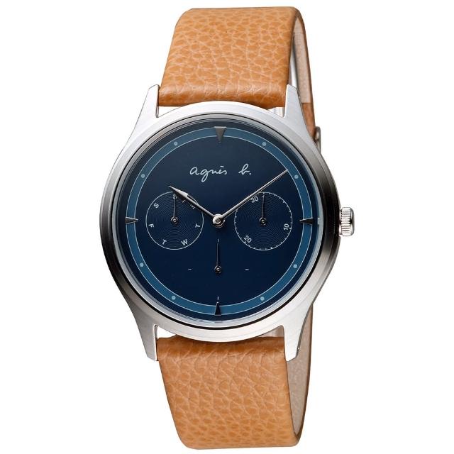 【agnes b.】agnes b.普魯士之星皮帶時尚腕錶(VD75-KYF0J)