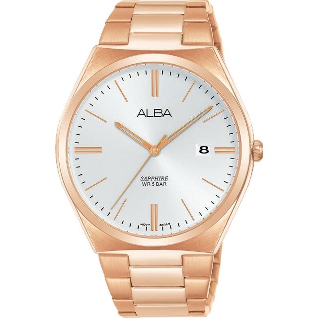 【ALBA】東京情人時尚手錶-銀x玫塊金/41mm(VJ42-X286K AS9J60X1)