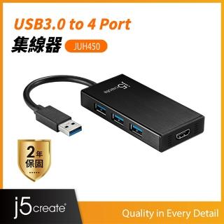 【j5create 凱捷】USB3.0轉HDMI多功能外接顯卡-JUH450
