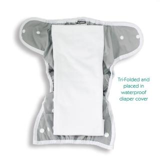 【美國Thirsties】有機棉麻折式布尿布 S碼 duo hemp prefold(環保布尿布 布尿褲尿墊 可水洗可重複用)