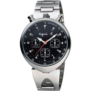 【agnes b.】時尚計時腕錶-黑面39mm(BX9001X1)