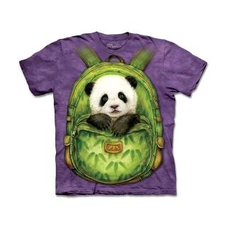 【摩達客】美國進口The Mountain 背包熊貓 設計T恤(現貨)