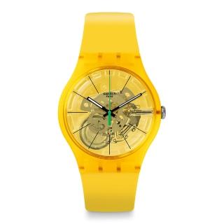 【SWATCH】原創系列手錶 BIO LEMON 有機黃 瑞士錶 錶(41mm)