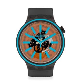 【SWATCH】BIG BOLD光譜系列手錶 FIRE TASTE 亮彩橘 瑞士錶 錶(47mm)