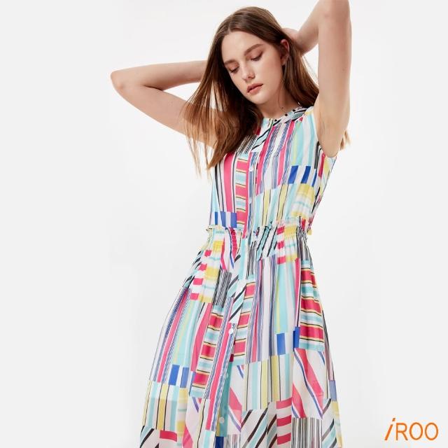【iROO】幾何印花洋裝