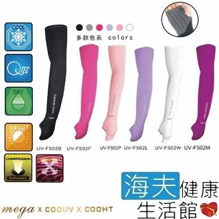 【海夫健康生活館】MEGA COOUV 日本技術 抗UV 女款 冰感 素面掌上型 袖套(UV-F502)