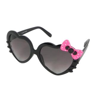 【Docomo】女童專用太陽眼鏡 愛心造型鏡框設計 可愛蝴蝶結造型 小女生的最愛