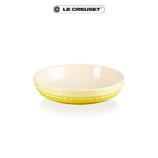 【Le Creuset】瓷器深圓盤 20cm(閃亮黃)