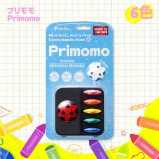 【Primomo】普麗貓趣味蠟筆6色 - 附橡皮擦(花瓣)