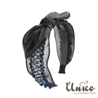 【UNICO】優雅小香風可移動塑形兔耳朵髮箍(聖誕/髮飾)