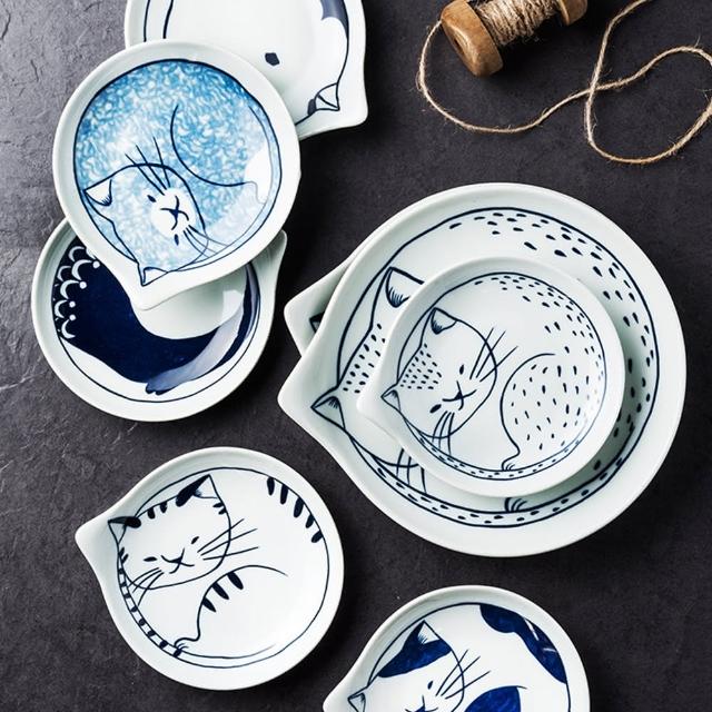 【樂邁家居】和風 醬料碟 小菜碟 陶瓷盤(水滴 7款任選-14.3cm)