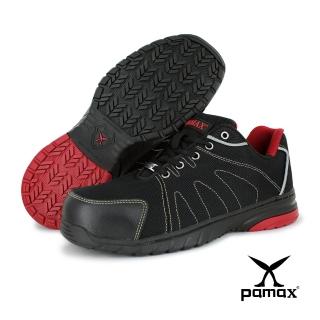 【PAMAX 帕瑪斯】無鋼頭--運動風、超透氣高抓地力止滑機能鞋(PPS66607 黑紅)