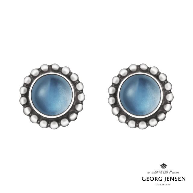 【Georg Jensen 官方旗艦店】MOONLIGHT BLOSSOM 耳環(純銀 藍色月石)