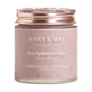 【MARY&MAY】玫瑰玻尿酸潔淨泥膜 125g(補給水分、保濕水潤、呵護肌膚)