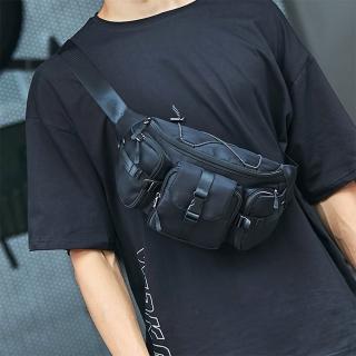 【MoonDy】斜背包 胸包 側背包 機能包 防水胸包 尼龍斜背包 大容量包包 防水側背包 日系包包 黑色包包