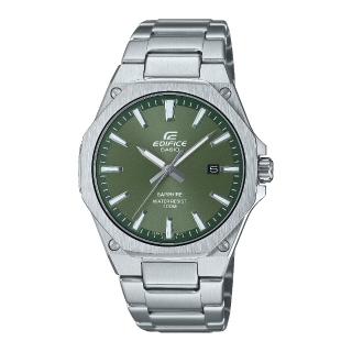 【CASIO 卡西歐】輕薄系列三指針時尚腕錶 綠面 39.9mm(EFR-S108D-3AV)