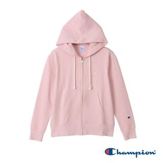 【Champion】官方直營-刺繡LOGO連帽外套-女(淺粉紅色)