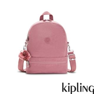 【KIPLING官方旗艦館】粉嫩草莓優格兩用後背包-IVES S