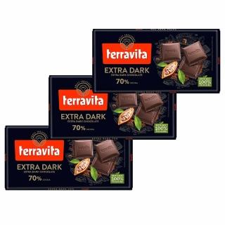 【波蘭 Terravita】70%黑巧克力90gx3