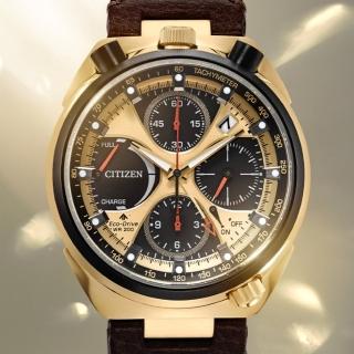 【CITIZEN 星辰】Tsuno Chrono 50週年限定 牛頭錶 光動能計時手錶(AV0072-01X)
