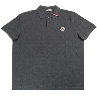 【MONCLER】男款 品牌LOGO 短袖POLO衫-灰色(S號、M號、L號)