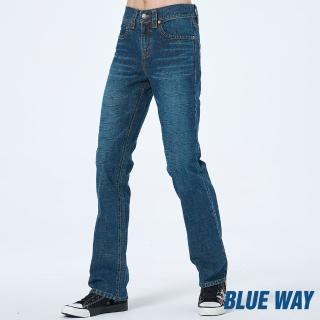 【BLUE WAY】男裝 紅骷髏丹寧 直筒褲 牛仔褲-BLUE WAY