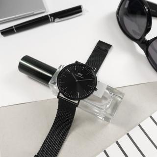 【Daniel Wellington】CLASSIC MESH ONYX BLACK 經典米蘭編織不鏽鋼手錶 鍍黑 40mm(DW00100632)