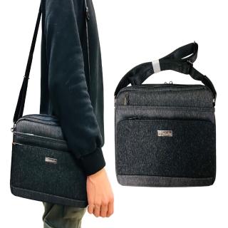 【SNOW.bagshop】斜側包中容量二主袋+外袋共五層8吋平板進口防水尼龍布肩背斜側
