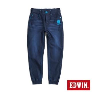 【EDWIN】女裝 EDGE x JERSEYS迦績 超彈力錐形束口牛仔褲(原藍磨)
