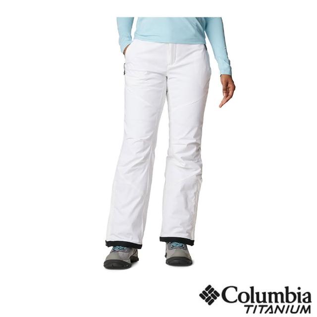 【Columbia 哥倫比亞 官方旗艦】女款-BackslopeOmni-Tech防水金鋁點極暖雪褲-白色(UWK59370WT/HF)