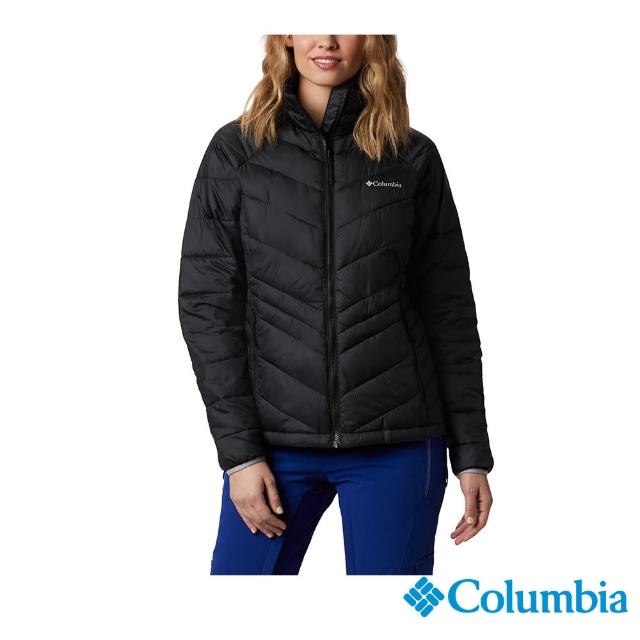 【Columbia 哥倫比亞 官方旗艦】女款-WhirlibirdOmni-TechOT防水鋁點保暖兩件式外套-黑色(UWR06350BK/HF)