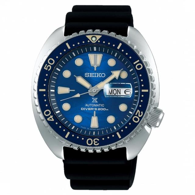 【SEIKO 精工】PROSPEX陶瓷錶圈機械橡膠潛水腕錶(4R36-06Z0B/SRPE07J1)