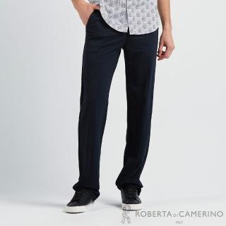 【ROBERTA 諾貝達】男裝 時尚經典款 舒適剪裁平口休閒褲(深藍)