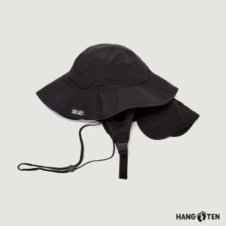 【Hang Ten】配件-戶外多功能可摺防曬漁夫帽(黑)